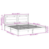 Ekstra lang sengeramme uten madrass hvit 200x220 cm heltre