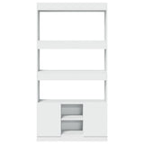 Highboard hvit 92x33x180 cm konstruert tre