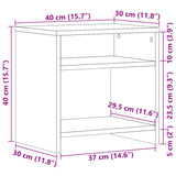 Nattbord 2 stk artisan eik 40x30x40 cm konstruert tre