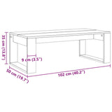 Salongbord gammelt tre 102x50x35 cm konstruert tre