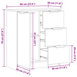 Skjenk artisan eik 60x30x70 cm konstruert tre