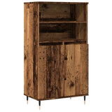 Highboard gammelt tre 60x36x110 cm konstruert tre