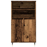 Highboard gammelt tre 60x36x110 cm konstruert tre