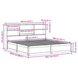 Sengeramme uten madrass hvit 180x200 cm heltre furu