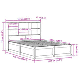 Sengeramme uten madrass hvit 135x190 cm heltre furu