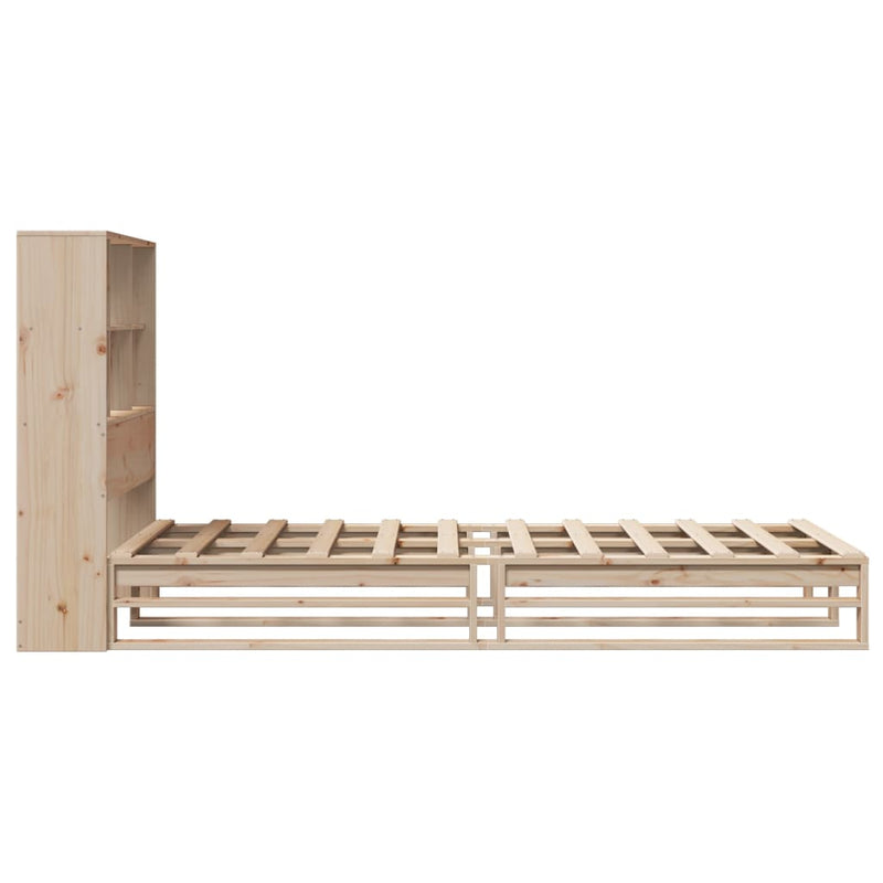 Seng med bokhylle uten madrass 75x190 cm heltre