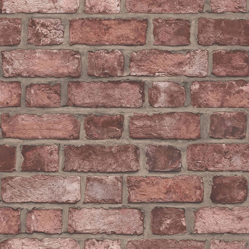 Homestyle Veggtapet Brick Wall rød