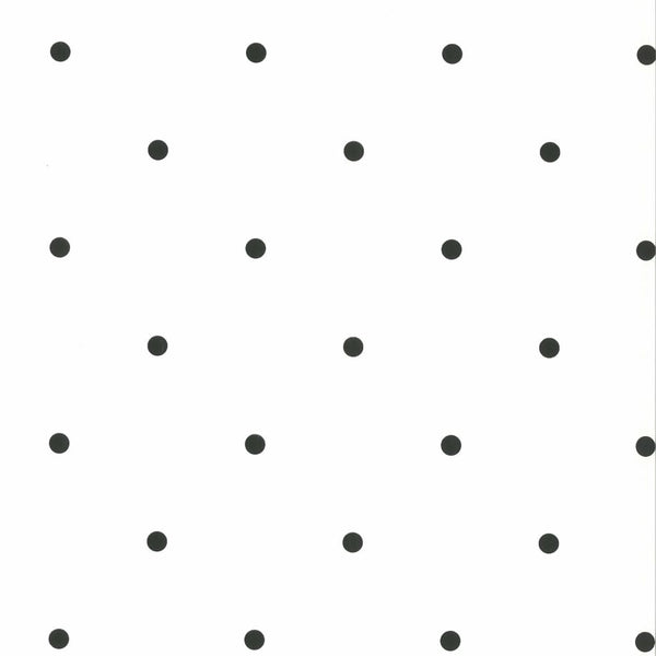 Fabulous World Veggpanel Dots hvit og svart 67105-3