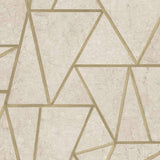 DUTCH WALLCOVERINGS Veggpanel trekanter beige og gull