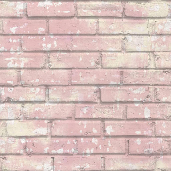 Urban Friends & Coffee Veggtapet murstein rosa og hvit