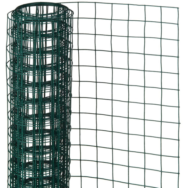 Nature Gjerdenetting firkantet 0,5x2,5 m 13 mm plastbelagt stål grønn