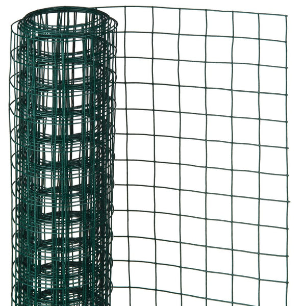 Nature Gjerdenetting firkantet 1x5 m 13 mm plastbelagt stål grønn