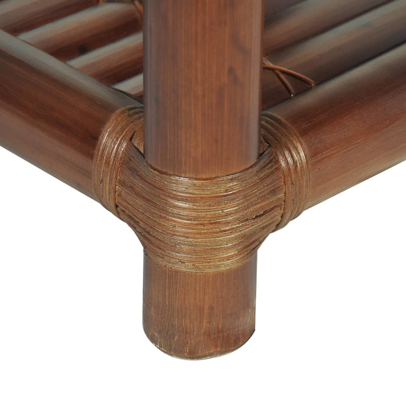 Nattbord 45x45x40 cm bambus mørk brun