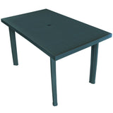 Hagebord grønn 126x76x72 cm plast