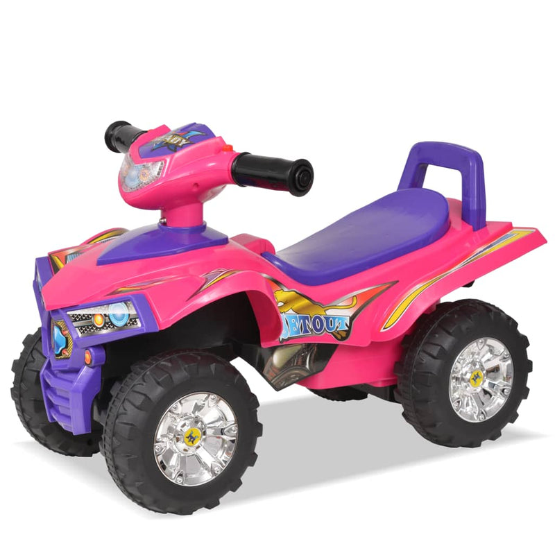 Gåbil ATV med lyd og lys rosa og lilla