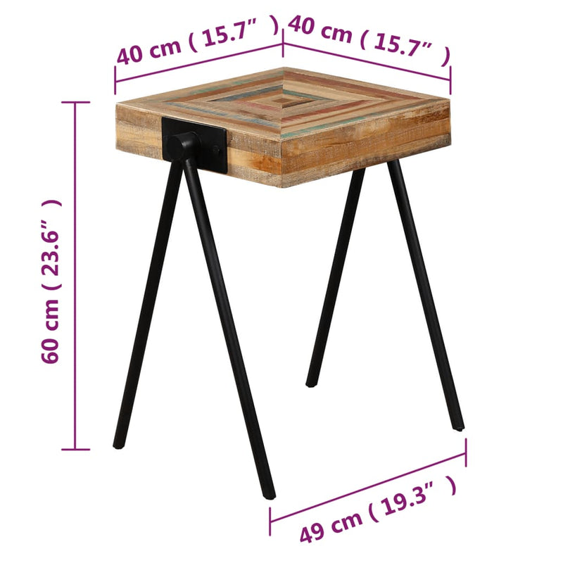 Sidebord heltre gjennvunnet teak