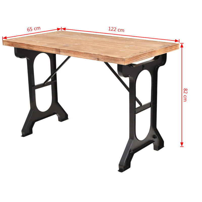 Spisebord heltre edelgran 122x65x82 cm