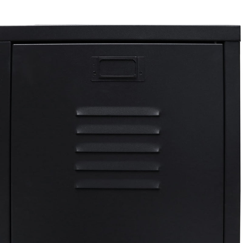 Garderobe metall industriell stil 67x35x107 cm svart