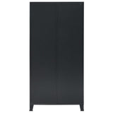 Garderobe metall industriell stil 90x40x180 cm svart