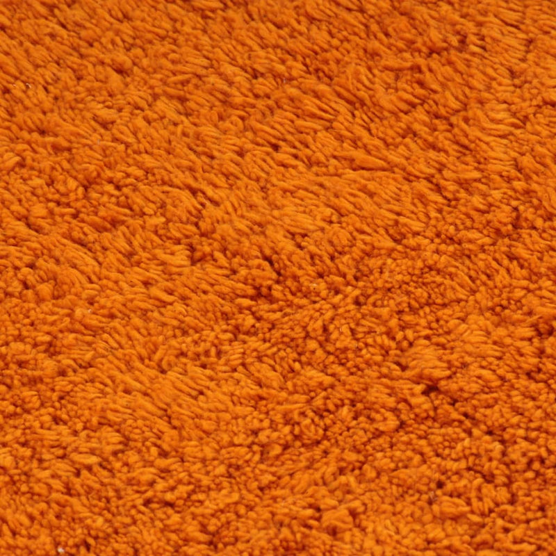 Baderomsmattesett 3 stk stoff oransje