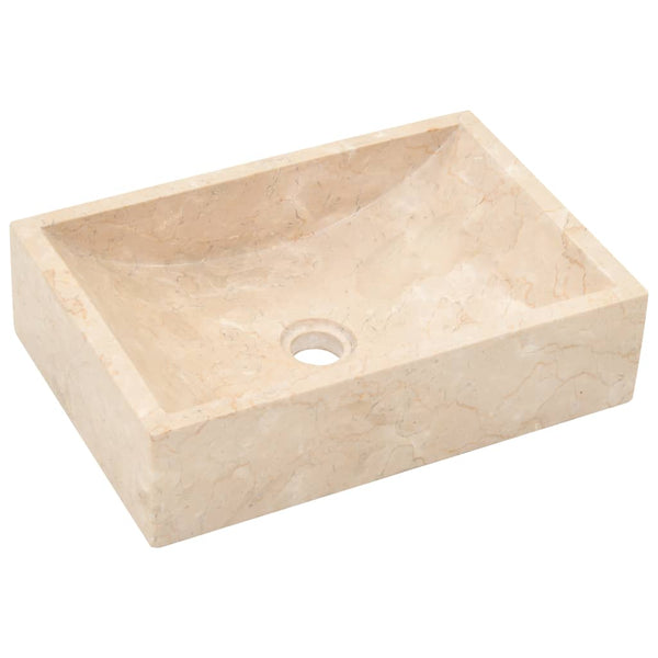 Vask 45x30x12 cm marmor krem