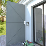 Sammenleggbar sidemarkise for terrasse grå 400x200 cm
