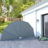 Sammenleggbar sidemarkise for terrasse grå 200 cm