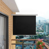 Sidemarkise for balkong multifunksjonell 150x200 cm svart