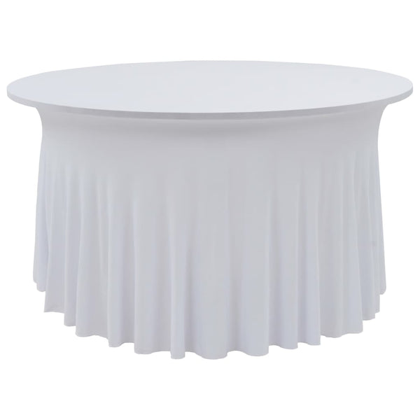 Elastisk bordduk med skjørt 2 stk 150x74 cm hvit