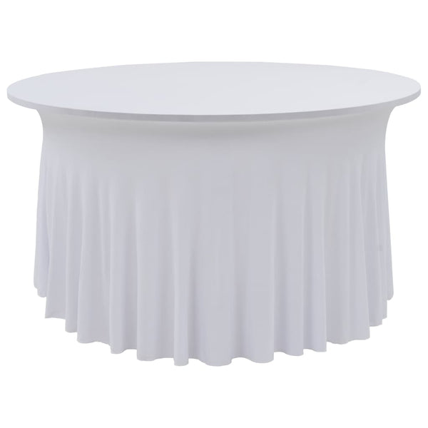 Elastisk bordduk med skjørt 2 stk 180x74 cm hvit
