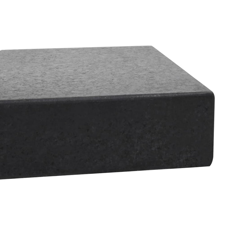 Parasollfot granitt 25 kg rektangulær svart