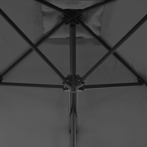Parasoll med stålstang 250x250 cm antrasitt