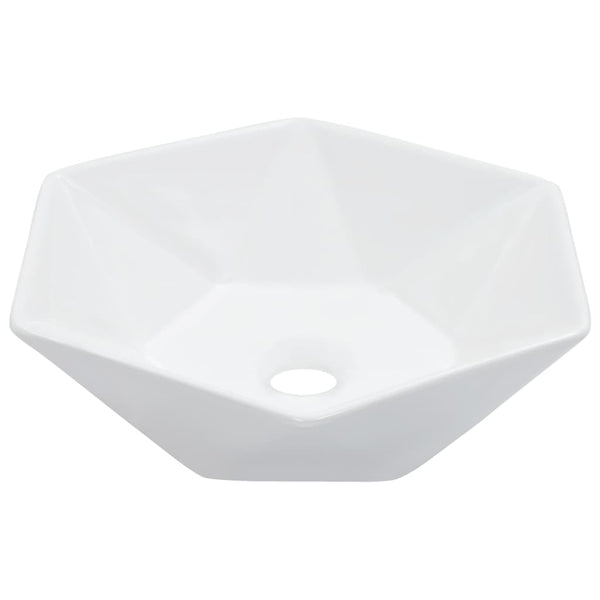 Vask 41x36,5x12 cm keramikk hvit