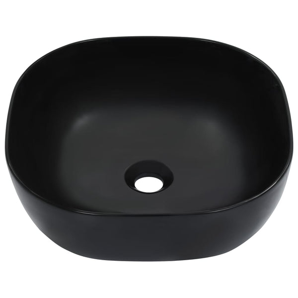 Vask 42,5x42,5x14,5 cm keramikk svart
