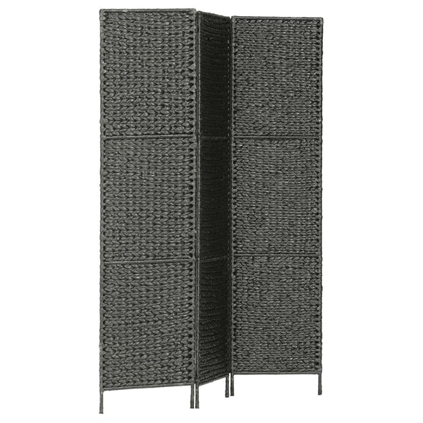 Romdeler med 3 paneler 116x160 cm vannhyasint svart