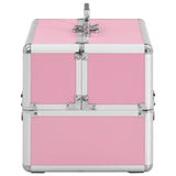 Sminkeveske 22x30x21 cm rosa aluminium