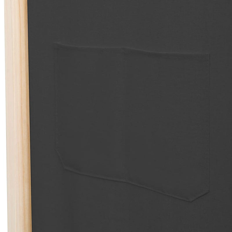 Romdeler 3 paneler grå 120x170x4 cm stoff