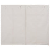 Garderobeskap hvit 200x40x170 cm stoff