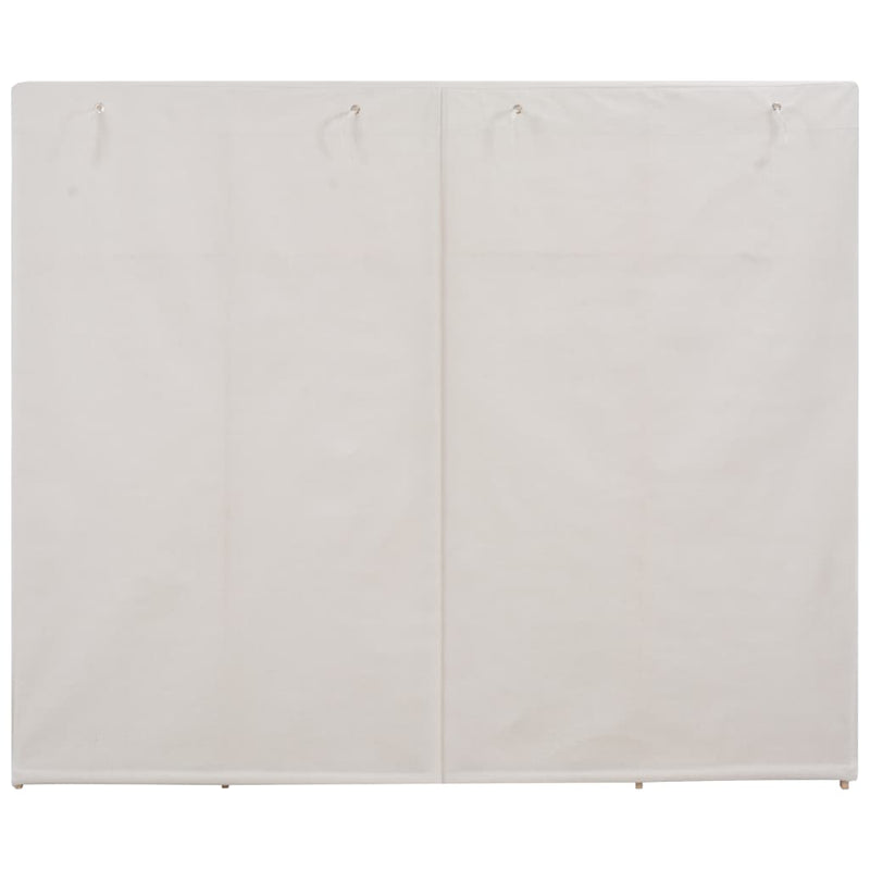 Garderobeskap hvit 200x40x170 cm stoff