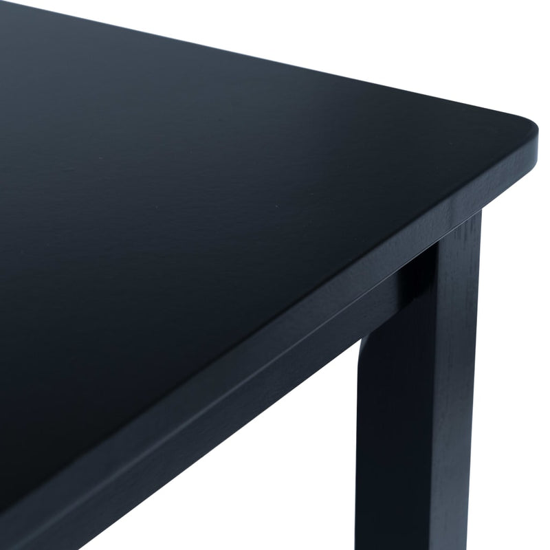 Spisebord svart 114x71x75 cm heltre gummitre