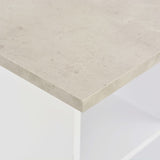 Barbord hvit og betong 60x60x110 cm