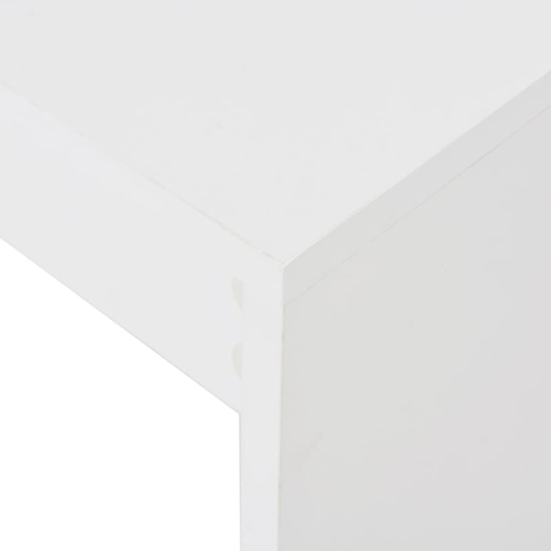 Barbord med hylle hvit 110x50x103 cm