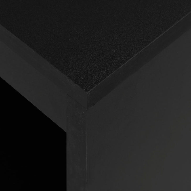 Barbord med hylle svart 110x50x103 cm