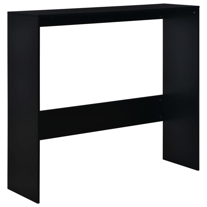 Barbord med 2 bordplater svart 130x40x120 cm