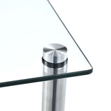Hylle 5 etasjer gjennomsiktig 40x40x130 cm herdet glass