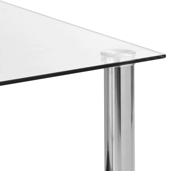 Sidebord gjennomsiktig 45x50x45 cm herdet glass