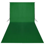 Studiosett grønt bakteppe 600x300 cm og lys
