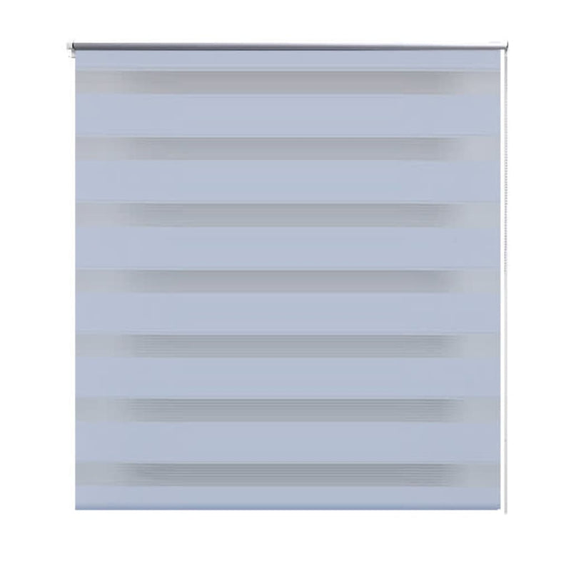 Rullegardiner sebramønstret 100 x 175 cm hvit