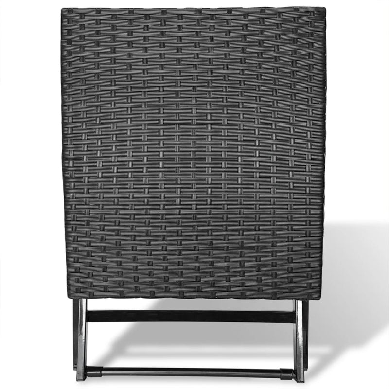 Sammenleggbar stol polyrotting svart