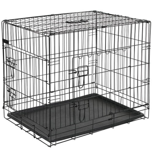 @Pet Transportbur for hund metall 107x70x77,5 cm svart 15004